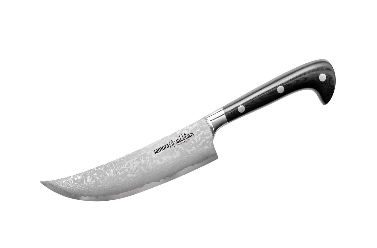 Cuțit Samura pichak Sultan negru 160mm, oțel Damasc VG-10 cu 67 de straturi, HRC-61