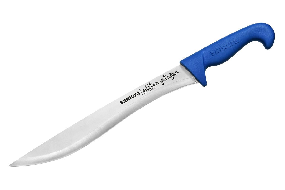 Cuțit Samura Sultan Pro Yatagan miner albastru 11.9"/301mm AUS-8 HRC-59