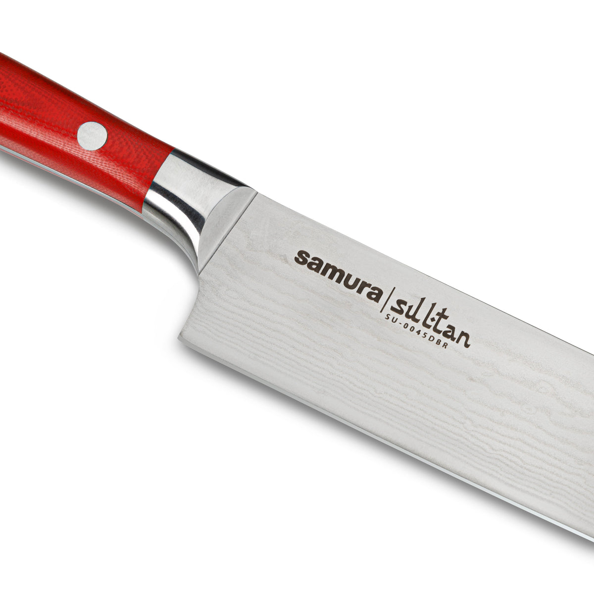 Cuțit Samura pichak Sultan long roșu 210mm, oțel Damasc VG-10 67 de straturi, HRC-61
