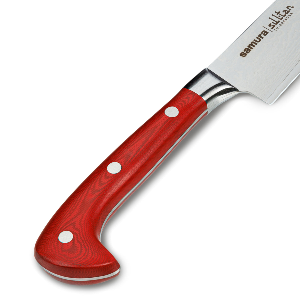 Cuțit Samura Sultan pichak Chef rosu 7"/164mm, oțel Damasc VG-10 67 de straturi,
