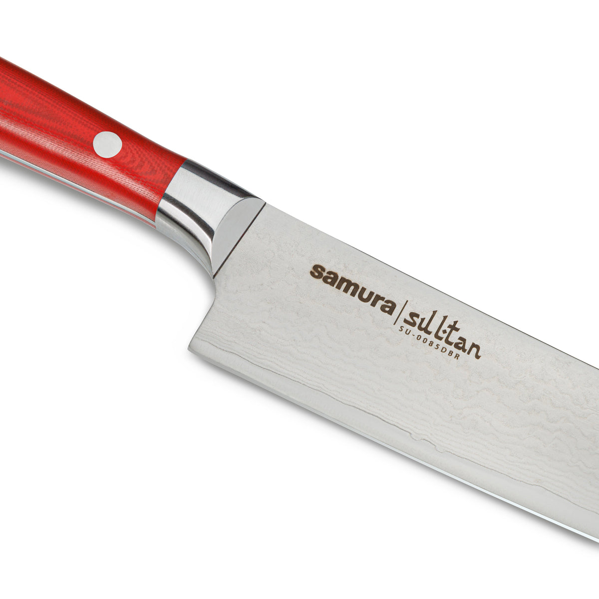 Cuțit Samura Sultan pichak Chef rosu 7"/164mm, oțel Damasc VG-10 67 de straturi,