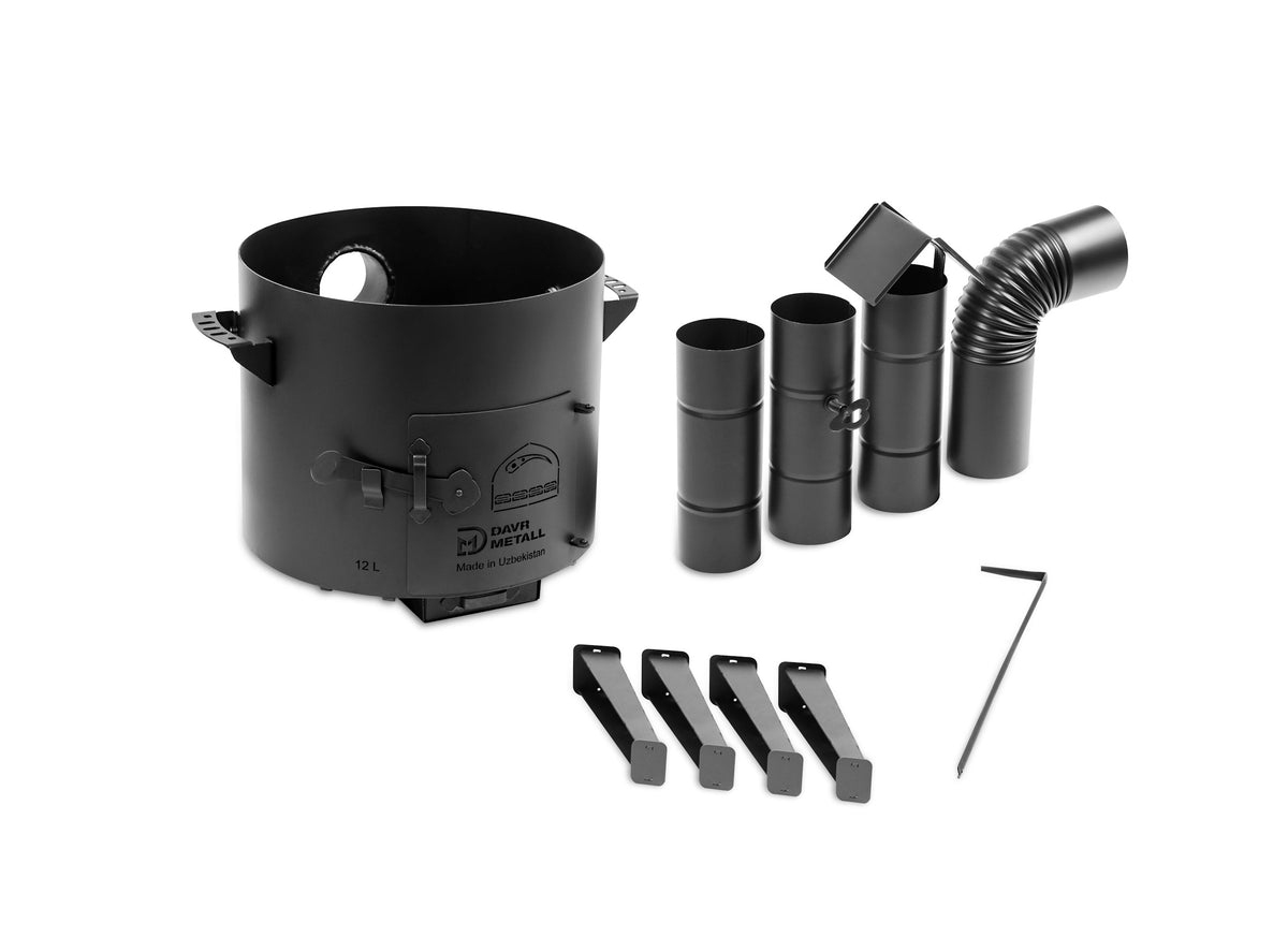 Soba cu cos de fum pentru ceaun 12L