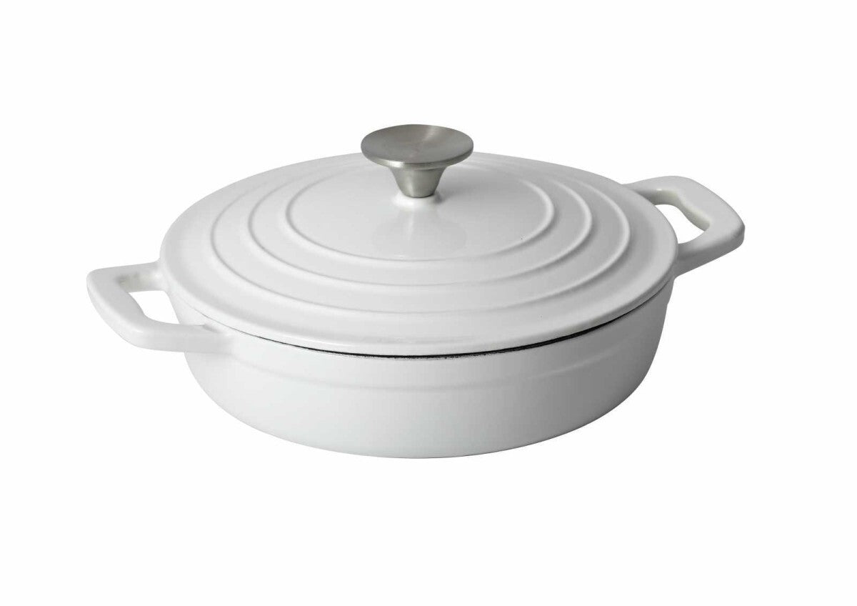 Set vase fonta emailata, 7 piese, alb - imagine produs