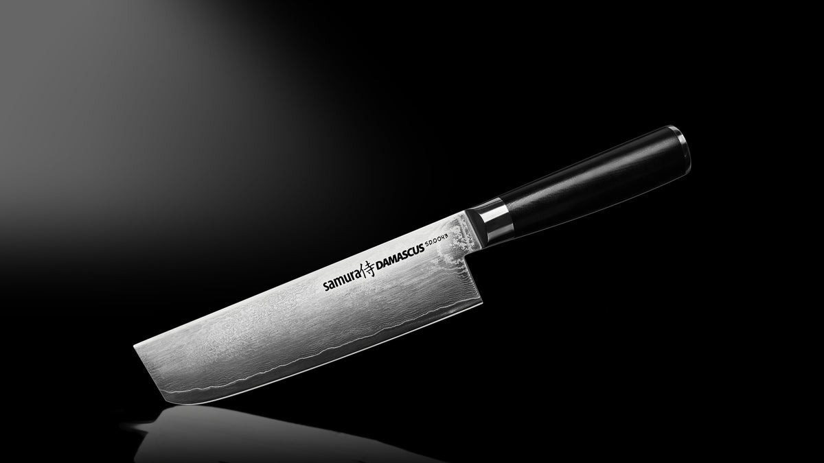 Cuțit Nakiri Samura Damascus, 6/167mm, oțel Damasc VG-10 cu 67 de straturi, HRC-61