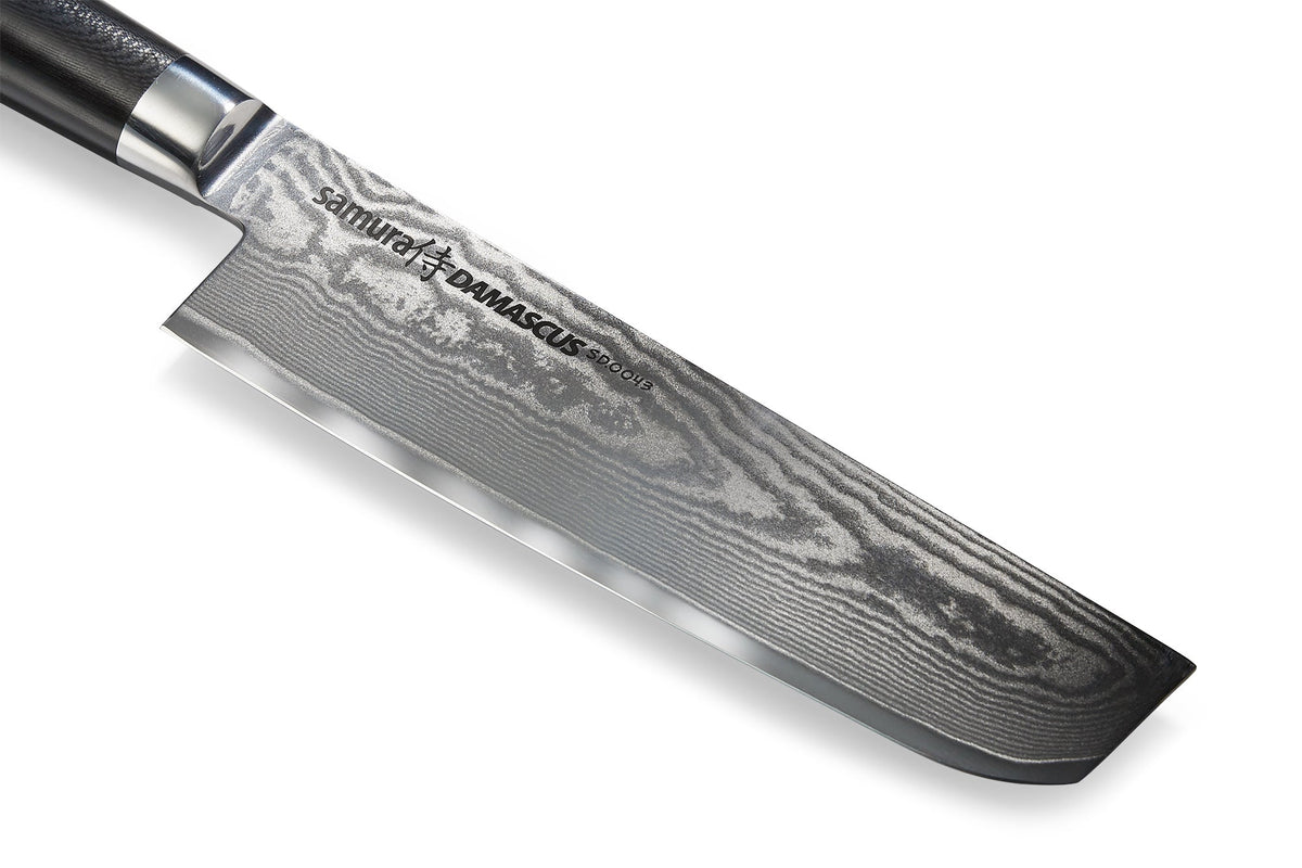 Cuțit Nakiri Samura Damascus, 6/167mm, oțel Damasc VG-10 cu 67 de straturi, HRC-61