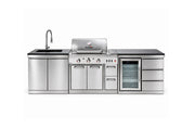 Bucătărie modulară de exterior Char-Broil Ultimate 3200 cu grătar TRU-Infrared, modul cu două uși, chiuvetă și robinet, frigider și 3 sertare