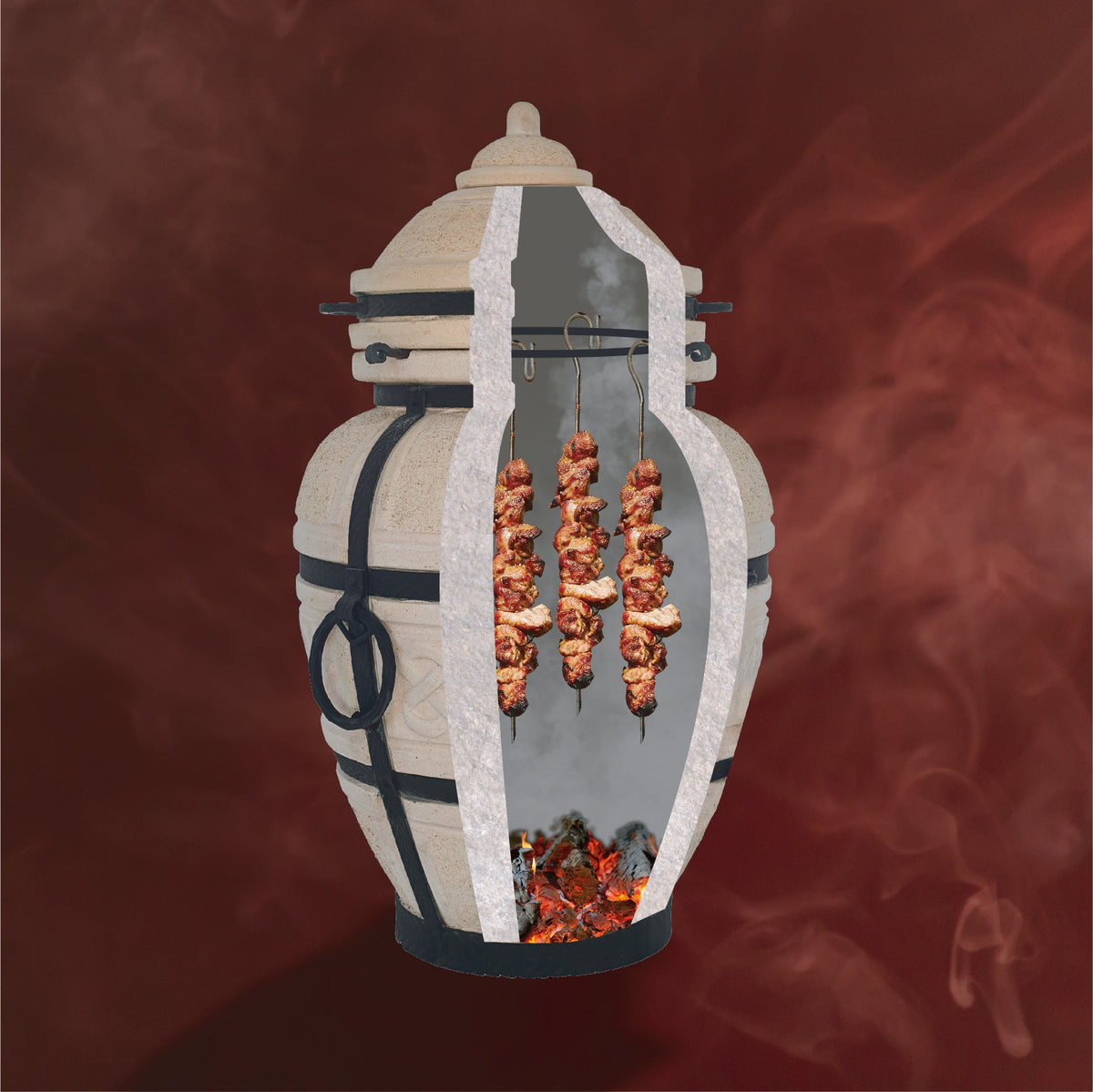 Ac forjat pentru frigarui pentru Tandoor Nomad